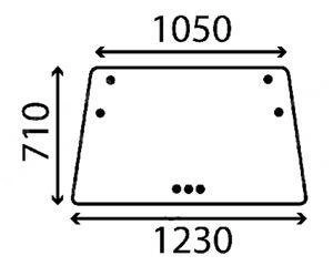 szyba do ciągnika Deutz-Fahr - przednia zielona 04363115