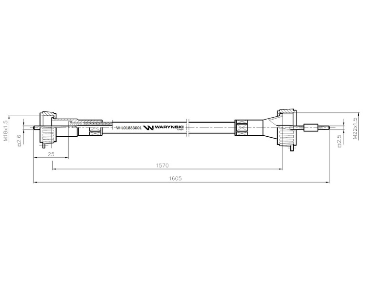 Linka - Licznik MTG L-1570mm T-25 Waryński