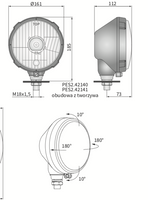 lampa przednia, reflekor główny w obudowie plastikowej stojący H4/R2 WESEM Ursus PES2.42141