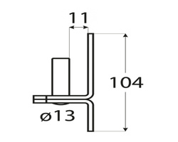 Uchwyt czopowy 11x104x40 ocynkowany domax