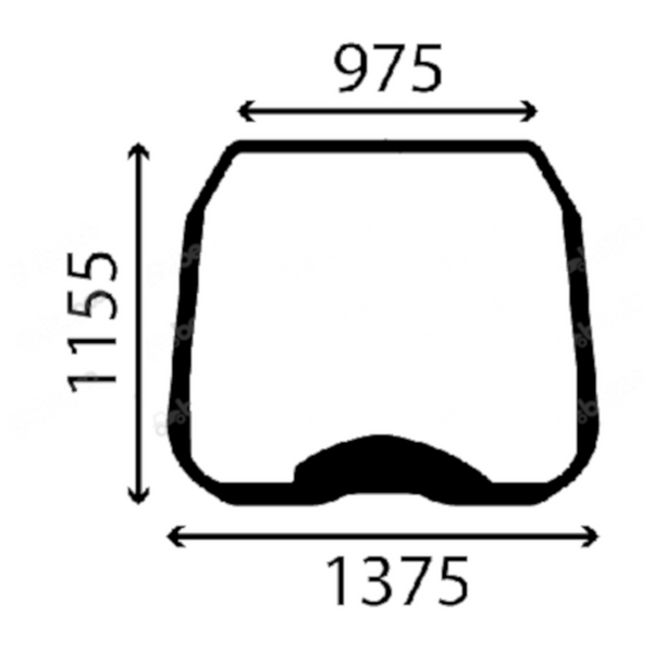 szyba CAT - przednia 334-6715 (4172)