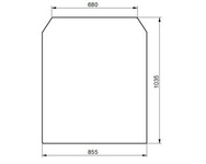 szyba ładowarka teleskopowa JCB - przednia 827/30501 (1695)