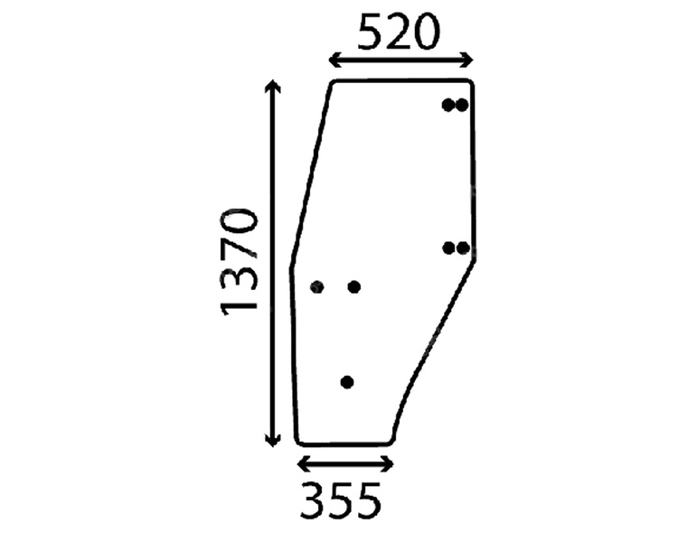 szyba do ciągnika Fendt - drzwi lewe 205810030040