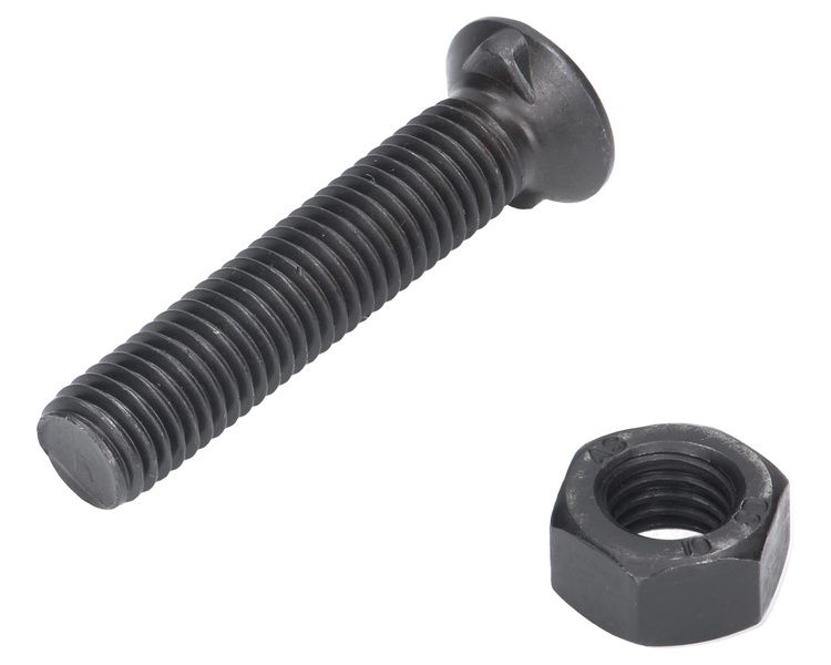 Śruba kpl. płużna dwunoskowa M12x60 mm kl.12.9 Waryński 