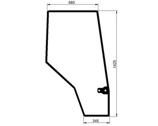 szyba do ciągnika Valtra - drzwi prawe V34022300 (2004)