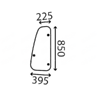 szyba Kobelco, New Holland - boczna tylna prawa YN02C01567P1 (2981)