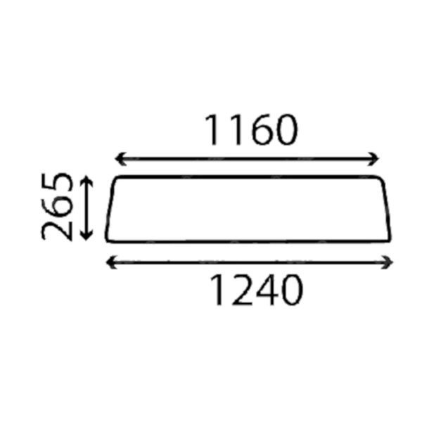 szyba Landini, Massey Ferguson - tylna 1427121M2 (2906)