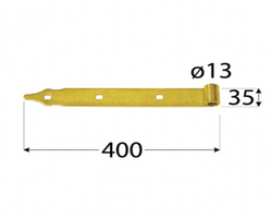 Zawias pasowy 400x35x4,0 bramy furtki drzwi domax