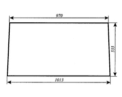 szyba do ciągnika C-360 kabina Lubsko - tylna (101)