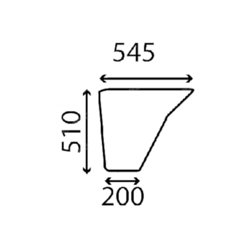 szyba do ciągnika John Deere - drzwi dolna CE16401
