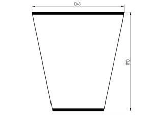 szyba ładowarka CAT - przednia 107-6145, 373-3159 (2661)