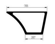 szyba JCB - drzwi dolna prawa 827/30459 (3439)