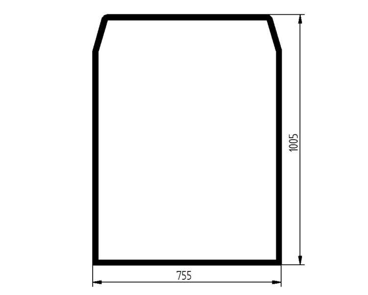 szyba ładowarka teleskopowa JCB - przednia 827/30420 (4528)