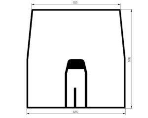 szyba do ciągnika John Deere - przednia R537489