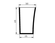 szyba do ciągnika Kubota - przednia dolna prawa 3G71070522