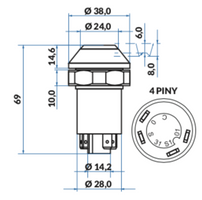 przycisk, włącznik spryskiwacza szyb Deutz-Fahr 01177160