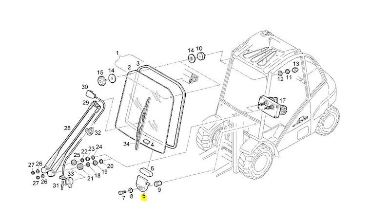 mocowanie, uchwyt przedniej szyby Linde 3924376225