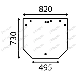 szyba do ciągnika Claas Elios - tylna 0011420020 (4224)