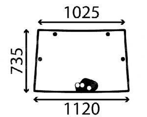 szyba do ciągnika Deutz-Fahr, Same - przednia 0.016.8529.0/10 (3081)