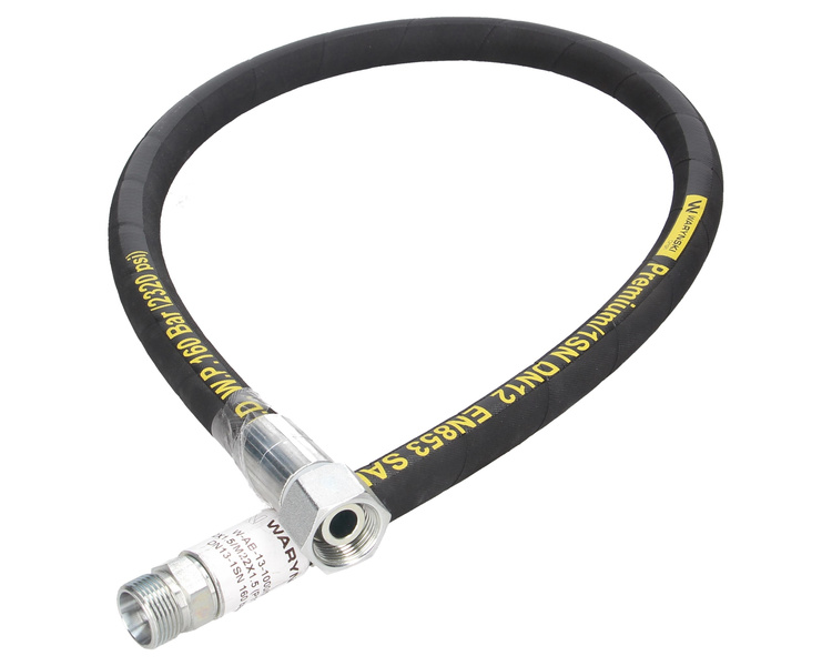 Przewód hydrauliczny L-1000mm AB M22x1.5 DN12-1SN 160 Bar Cyklop Waryński