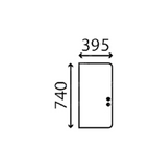 szyba JCB - drzwi tylna górna przesuwana lewa KHN1291