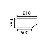 szyba Renault kabina RS serie XX-12 -14 -54 -94 - tylna dolna 7700007530 (1167)