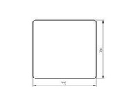 szyba koparka Liebherr - tylna 7028787 (2885)