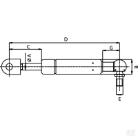 siłownik amortyzator gazowy A=675 F=825N STABILUS 421605