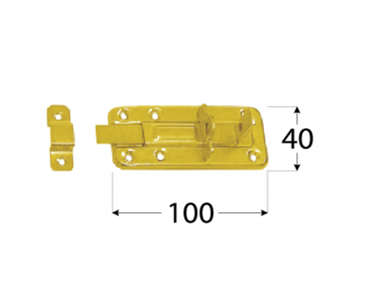 Zasuwa zasuwka tłoczona z ryglem prostym 100x40x1,0 dmx