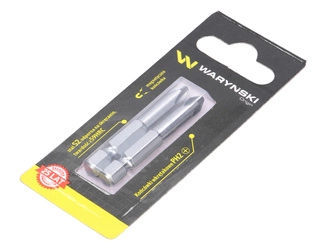 Końcówki wkrętakowe bity PH2 50mm Waryński komplet w blistrze dwusztukowym 