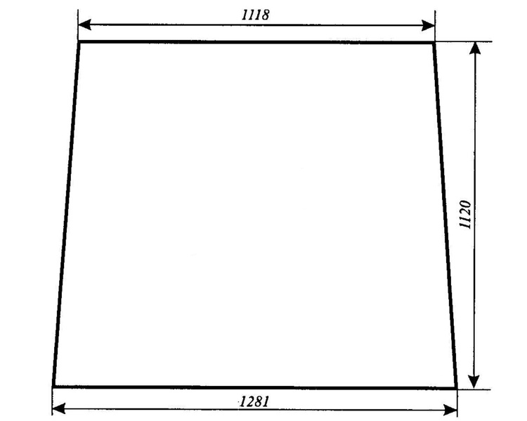 szyba do ciągnika C-385, 1604, 1201, 1204, Zetor - przednia 86368075 (25A)