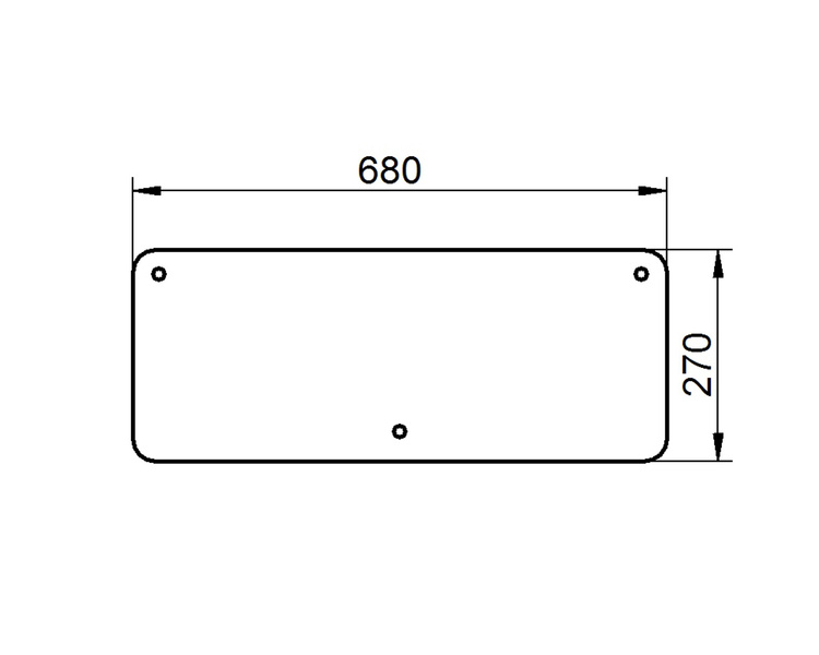 szyba do ciągnika Case - tylna dolna 3223785R1 (1423)