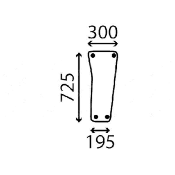 szyba do ciągnika Same - przednia dolna 0.9244.211.0