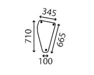 szyba do ciągnika Deutz-Fahr - przednia dolna bezbarwna 04337767 (1210)