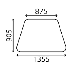 szyba JCB - przednia 827/20088