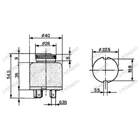 stacyjka, włącznik zapłonu ciągnik Fiat, Case, New Holland 5146155 COBO