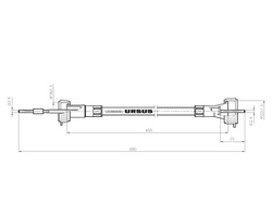 Linka - Licznik MTG L-680mm C-328 ORYGINAŁ URSUS