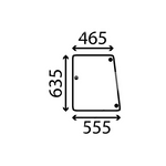 szyba Case 644 743 744 745 844 946 1046 955 1055 1255 1455 - boczna 3224704R1 (1415)