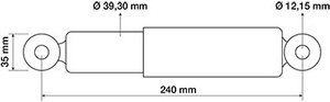 amortyzator kabiny Case, Deutz, Lamborghini, New Holland 0.011.2068.4, 04426629