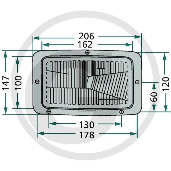 lampa przednia, halogen, reflektor COBO John Deere, Landini RE194852, RE229111, RE61786