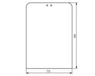 szyba koparka Liebherr - przednia górna 5007930 (2145)