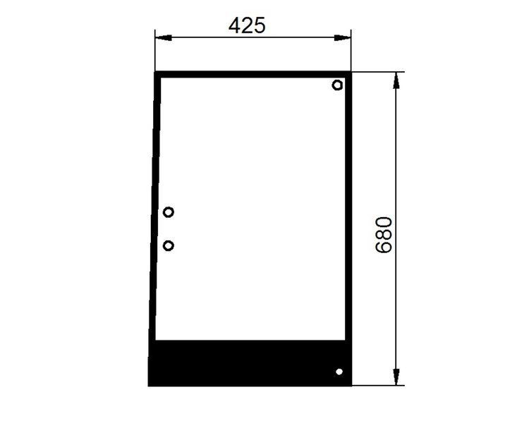 szyba do ciagnika Valtra - boczna prawa V34915500 (2034)
