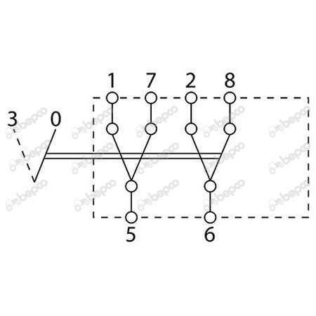 włącznik, przełącznik 42x22mm 2 położenia 6 PIN