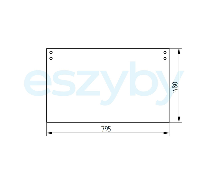 szyba minikoparka Volvo - przednia dolna otwory 4cm 15018109 (2832)