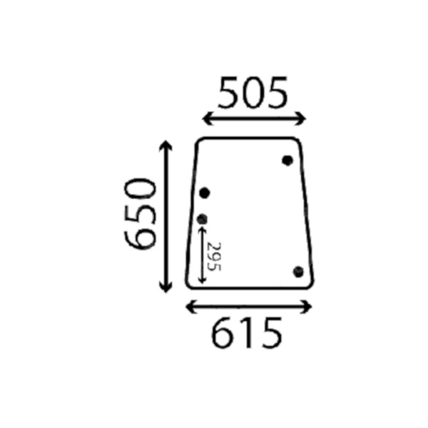 szyba do ciągnika John Deere - boczna L61160 (4831)