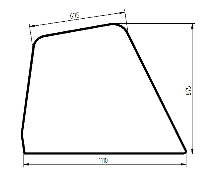 szyba ładowarka teleskopowa JCB - boczna prawa 827/30421 (5267)