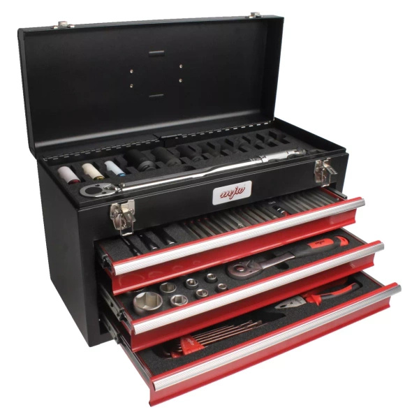 Wkład do skrzynki - zestaw nasadek udarowych 1/2" 6-kąt, klucz dynamometryczny 1/2" MJW