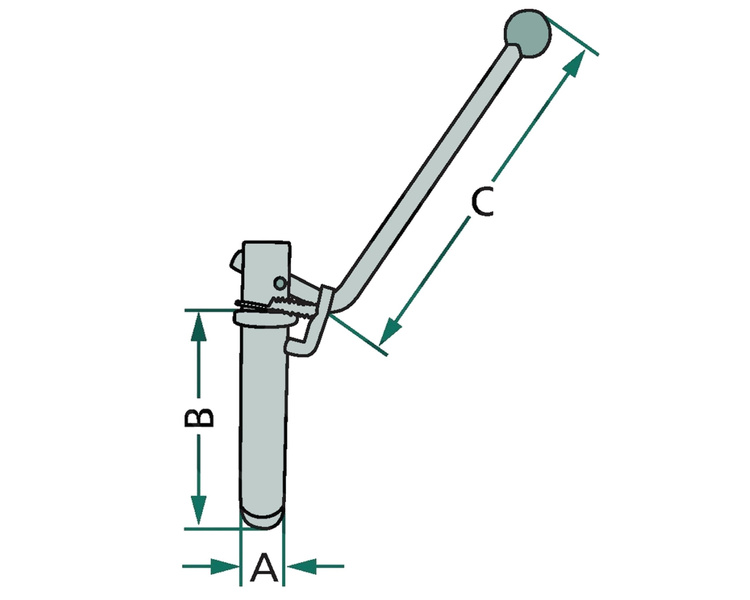 Sworzeń zaczepu z zabezpieczeniem 145/250mm fi 31