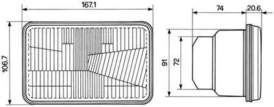 lampa przednia, halogen, reflektor lewy COBO Massey Ferguson 4000 3824711M92