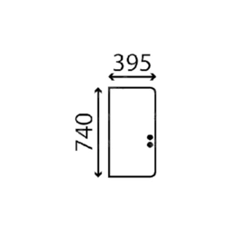 szyba JCB - drzwi tylna górna przesuwana lewa KHN1291